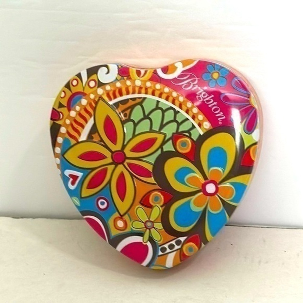 Brighton Heart Tin Vintage Advertising Retro Hippie Floral
